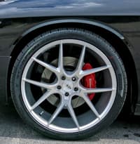 (huge savings) 20x10.5 savini black di forza bm14 brushed silver (concave) (custom)