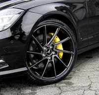 (huge savings) 22x10.5 savini black di forza bm15 gloss black w/ double dark tint face (custom)