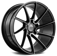 (huge savings) 22x10.5 savini black di forza bm15 gloss black w/ double dark tint face (custom)