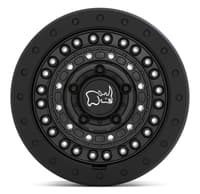 17x8.5 black rhino barricade gun black w/ black rock guard 5x4.5/114.3 -18mm