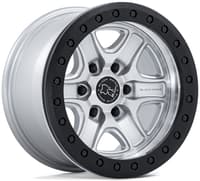 18x9 black rhino br200 echo trail hyper silver machined w/ black lip 6x139.7/5.5 12mm