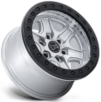 18x9 black rhino br200 echo trail hyper silver machined w/ black lip 6x139.7/5.5 12mm