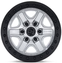 18x9 black rhino br200 echo trail hyper silver machined w/ black lip 6x139.7/5.5 12mm
