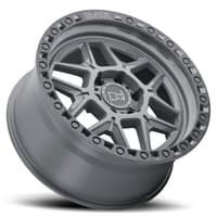 17x9 black rhino kelso battleship gray w/ black lip & black bolts 5x5/127 0mm