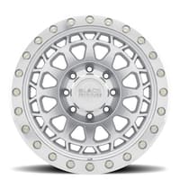 18x9.5 black rhino primm silver w/ mirror face & machined ring (8 lug) 8x6.5/165 0mm