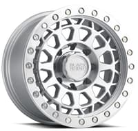18x9.5 black rhino primm silver w/ mirror face & machined ring (8 lug) 8x170 0mm