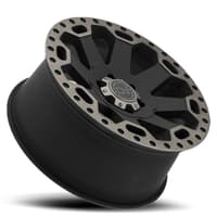 (clearance - no returns) 20x9 black rhino warlord matte black w/ machined dark tint lip 5x5/127 0mm