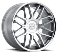 Blaque Diamond BD-27 Silver Machined Face w/ Chrome Stainless Steel Lip