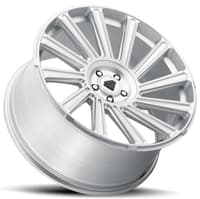 22x10.5 blaque diamond bd-40 silver w/ machined face (custom)