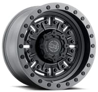 17x8.5 black rhino abrams gun black w/ machined dark tint lip 6x5.5/139.7 0mm
