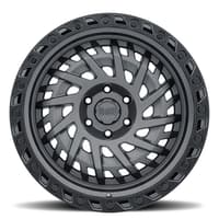(clearance - no returns) 17x9 black rhino shredder matte gunmetal w/ black lip edge (rotary forged) 5x5/127 -18mm
