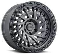 (clearance - no returns) 17x9 black rhino shredder matte gunmetal w/ black lip edge (rotary forged) 5x5/127 -18mm