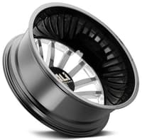 22x8.25 cali off-road summit dually rear lifted 9110d gloss black w/ milled spokes 8x6.5/165 -232mm 121.3 c.b.