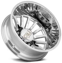 20x8.25 cali off-road summit dually rear 9110d polished w/ milled spokes 8x6.5/165 -192mm 121.3 c.b.