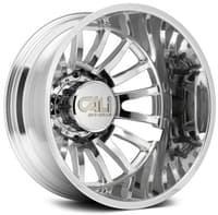 20x8.25 cali off-road summit dually rear 9110d polished w/ milled spokes 8x6.5/165 -192mm 121.3 c.b.