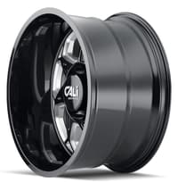(clearance - no returns) 20x12 cali off-road sevenfold 9111bm gloss black w/ milled spokes (* may require trimming) 6x135 -51mm