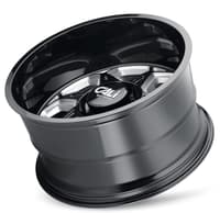 (clearance - no returns) 20x12 cali off-road sevenfold 9111bm gloss black w/ milled spokes (* may require trimming) 6x135 -51mm