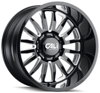 26x14 cali off-road summit 9110 gloss black w/ milled spokes (* may require trimming) 8x6.5/165 -76mm
