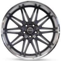 22x8.5 corsart alcatraz r508 matte gunmetal milled diamond cut lip 5x5.5/139.7 6mm