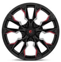 20x10 fuel off-road flame 5 gloss black milled w/ candy red d823 5x5/127 -18mm