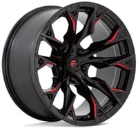 20x10 fuel off-road flame 5 gloss black milled w/ candy red d823 5x5/127 -18mm