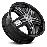 22x8.5 diablo blitz black w/ chrome inserts (custom)