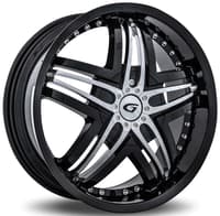 20x9.5 diablo blitz black w/ chrome inserts (custom)