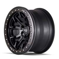 (clearance - no returns) 17x9 dirty life 9303 dt-1 matte black w/ simulated beadlock black ring 6x135 -12mm