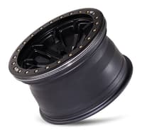 17x9 dirty life 9303 dt-1 matte black w/ simulated beadlock black ring 5x5/127 -12mm