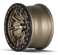 17x9 dirty life 9303 dt-1 satin gold w/ simulated beadlock black ring 8x170 -12mm