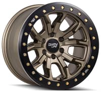 Dirty Life 9303 DT-1 Satin Gold w/ Simulated Beadlock Black Ring