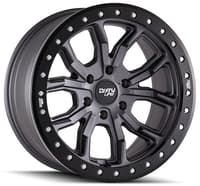 17x9 dirty life 9303 dt-1 matte gunmetal w/ simulated beadlock black ring 5x5/127 -38mm