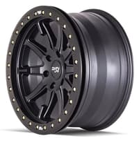 (clearance - no returns) 20x9 dirty life 9304 dt-2 matte black w/ simulated beadlock black ring 5x5.5/139.7 12mm