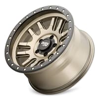 17x9 dirty life 9309 canyon pro satin gold w/ simulated beadlock black ring 6x5.5/139.7 -12mm