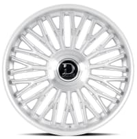 22x10.5 dolce luxury lusso gloss silver brushed w/ stainless lip 5x112 5x4.5/114.3 40mm