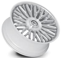 22x9.5 dolce luxury lusso gloss silver brushed w/ stainless lip 30mm (custom)