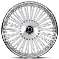 24x10 dolce luxury razzo gloss silver brushed w/ stainless lip 6x135 6x5.5/139.7 35mm