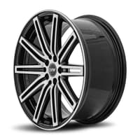 18x8 drw d13 gloss black machined face 5x100 5x4.5/114.3 40mm