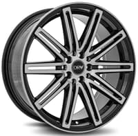 18x8 drw d13 gloss black machined face 5x100 5x4.5/114.3 40mm