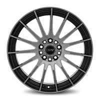 18x8 drw d15 gloss black machined face 5x100 5x4.5/114.3 40mm