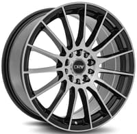 18x8 drw d15 gloss black machined face 5x100 5x4.5/114.3 40mm
