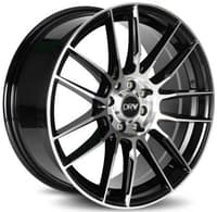 18x8 drw d22 gloss black machined face 5x110 5x4.5/114.3 38mm