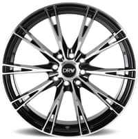 18x8 drw d23 gloss black machined face 5x112 5x4.5/114.3 38mm
