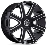 (clearance - no returns) 24x10 dub dc273 pull gloss black milled 6x135 6x5.5/139.7 30mm