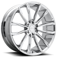(clearance - no returns) 24x10 dub clout chrome s251 6x5.5/139.7 30mm