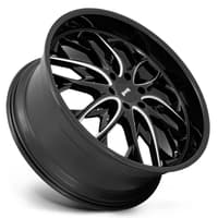 (clearance - no returns) 24x10 dub og gloss black milled s263 6x135 30mm