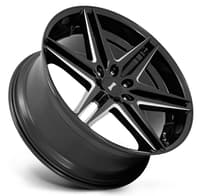 (clearance - no returns) 24x10 dub dirty dog gloss black milled s267 6x135 30mm