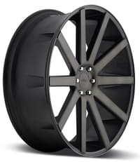 (clearance - no returns) 22x10.5 dub shot calla matte black machined w/ tint s121 5x5/127 35mm