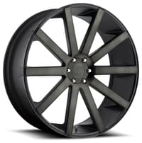 22x9.5 dub shot calla matte black machined w/ tint s121 6x5.5/139.7 20mm