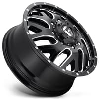 20x8.25 fuel off-road triton gloss black milled dually front d581 8x210 105mm 154.3 c.b.